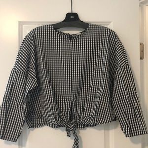 Checkered crop top